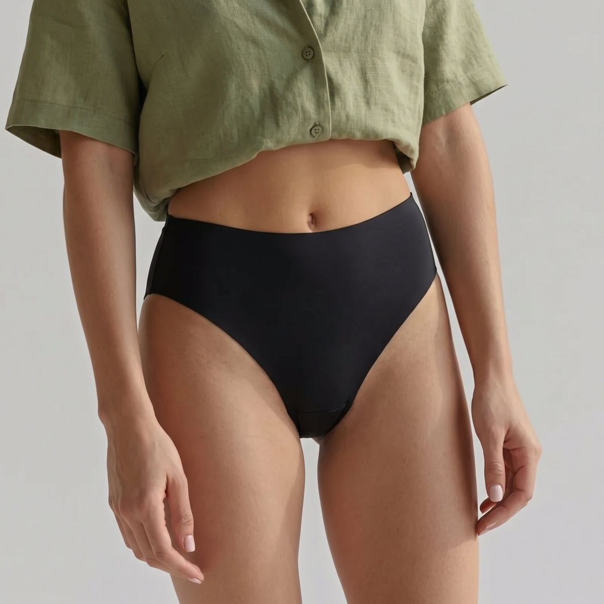 Tanga invisible con efecto alisador frontal — Cintura alta