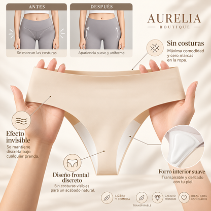 Tanga invisible con efecto alisador frontal — Cintura alta
